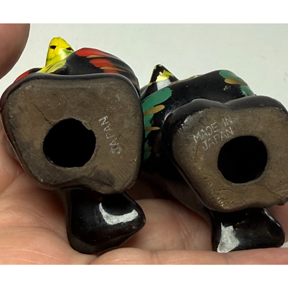 Vintage Lot Made in Japan Redware Figurines Anthropomorphic Frog Ladybug Birds - Picture 12 of 12